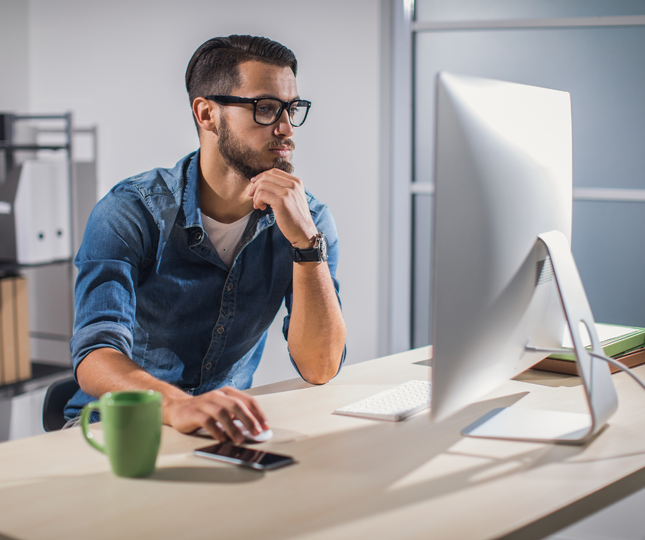 Man on computer